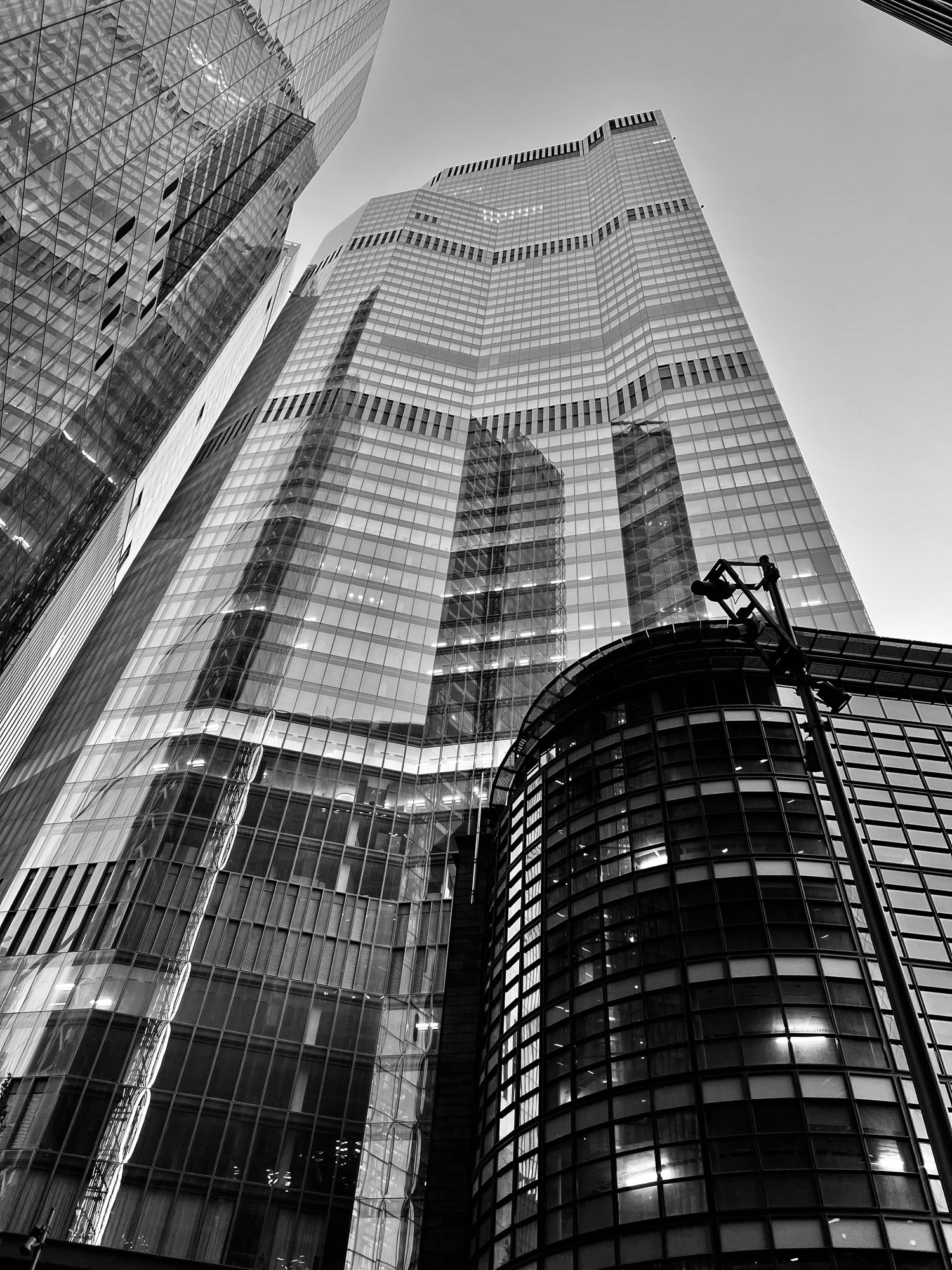 London commercial glass tower facade